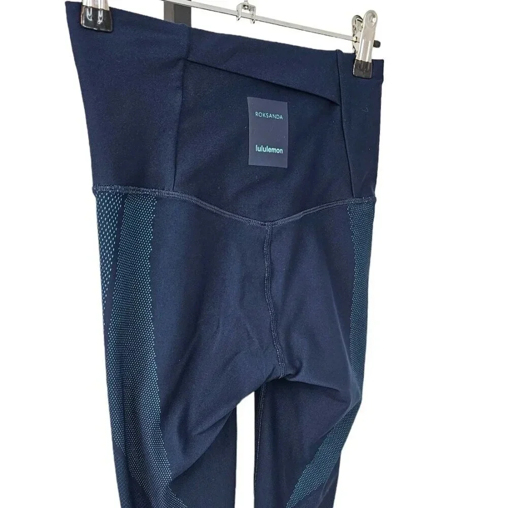 Lululemon x Roksanda My Element Tight True Navy Arctic  Blue Size 4 High Rise - Picture 3 of 9